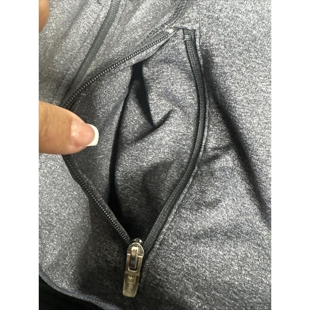 Oldnavy Active Women's Large Fitted Full zip Sweater Gray Turtle Neck - Picture 8 of 11